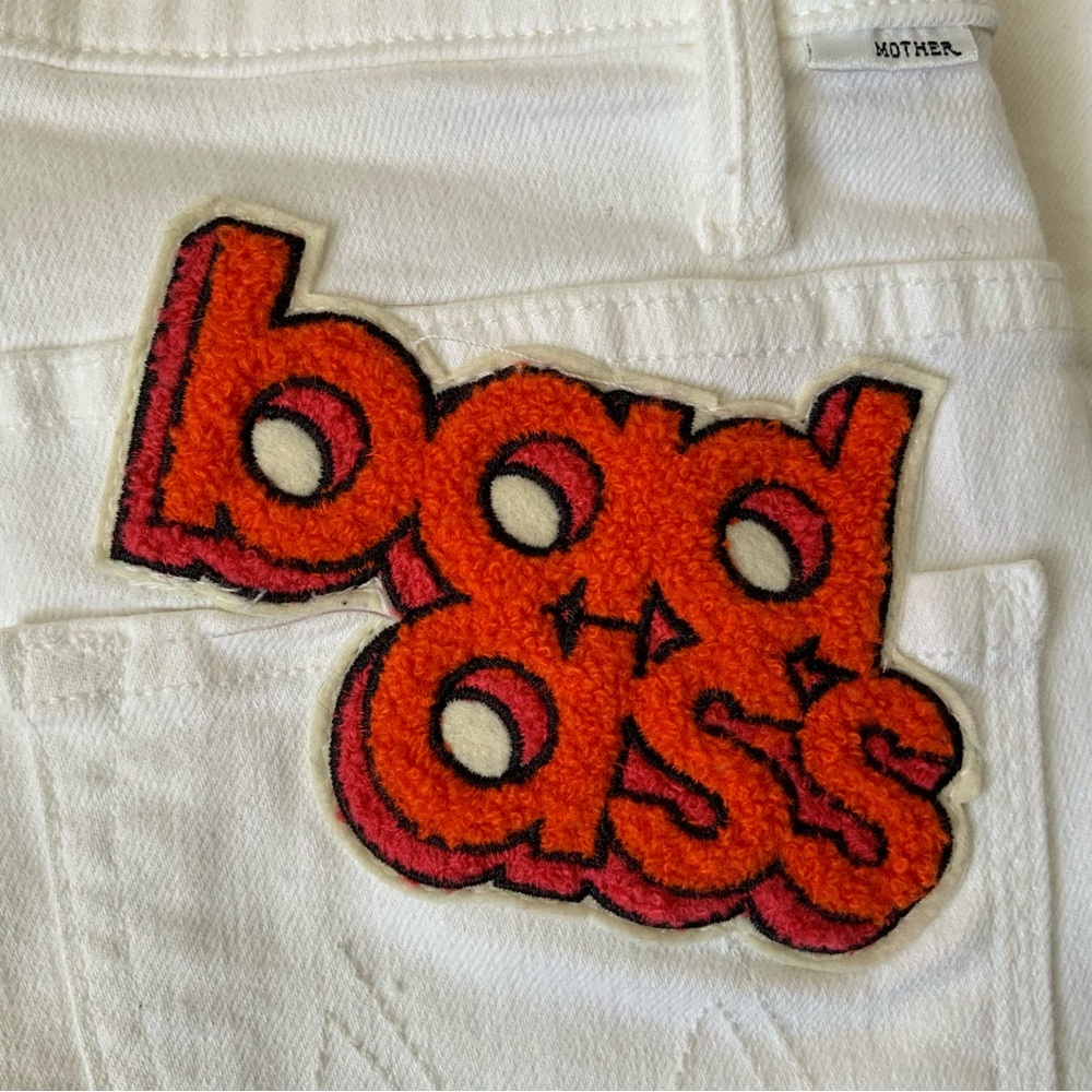 MOTHER Jeans Hustler Ankle Fray Fairest Of Them All White Size 29 - Picture 3 of 13